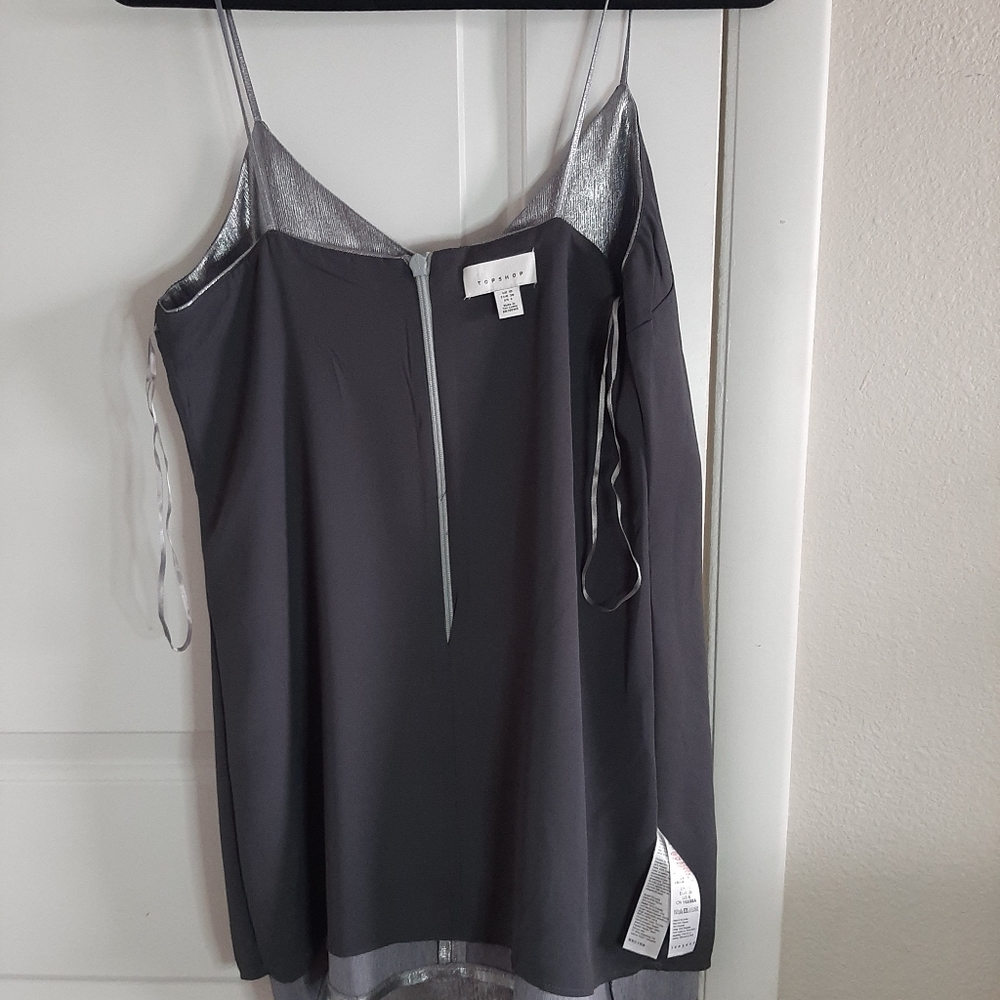 Topshop silver party mini dress 6 - Picture 7 of 10